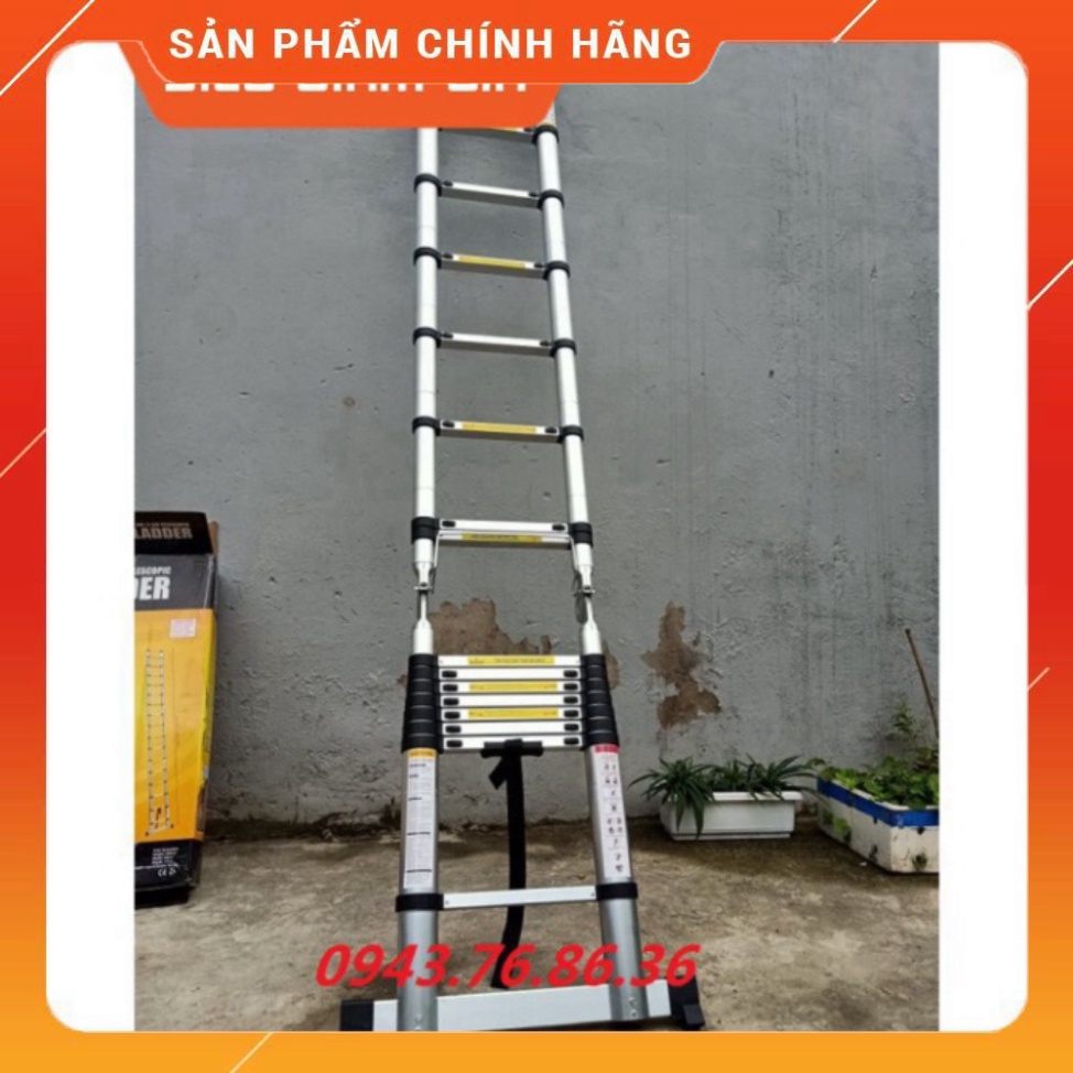 Thang Nhôm Rút Chữ A 6.4M (3.2+3.2)M [Tặng 2 Chốt Thang]