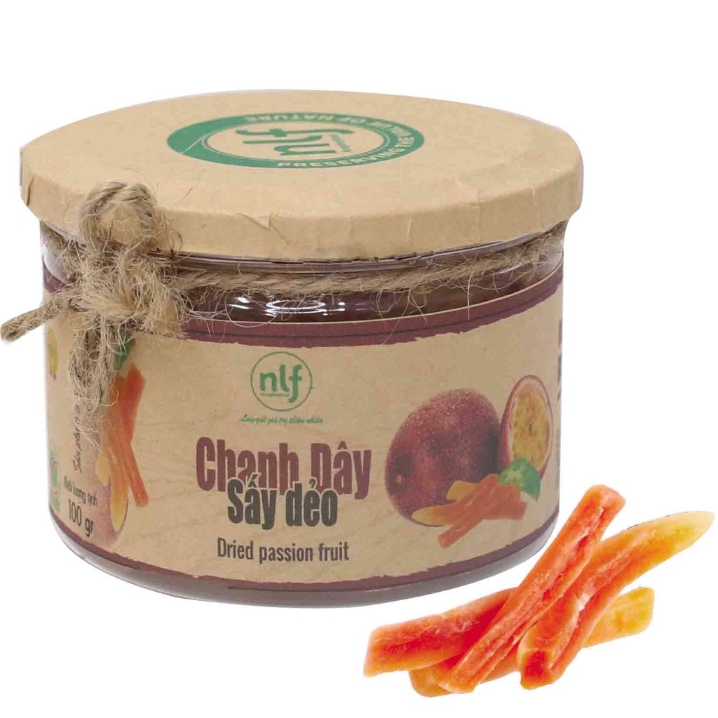 Chanh Dây Sấy Dẻo Nonglamfood  Hũ 100g | Healthy snack | Ăn vặt văn phòng