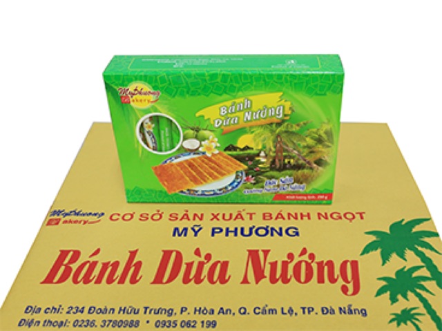 Bánh dừa nướng Đà Nẵng Mỹ Phương hộp 250gr bánh ngon thơm giòn