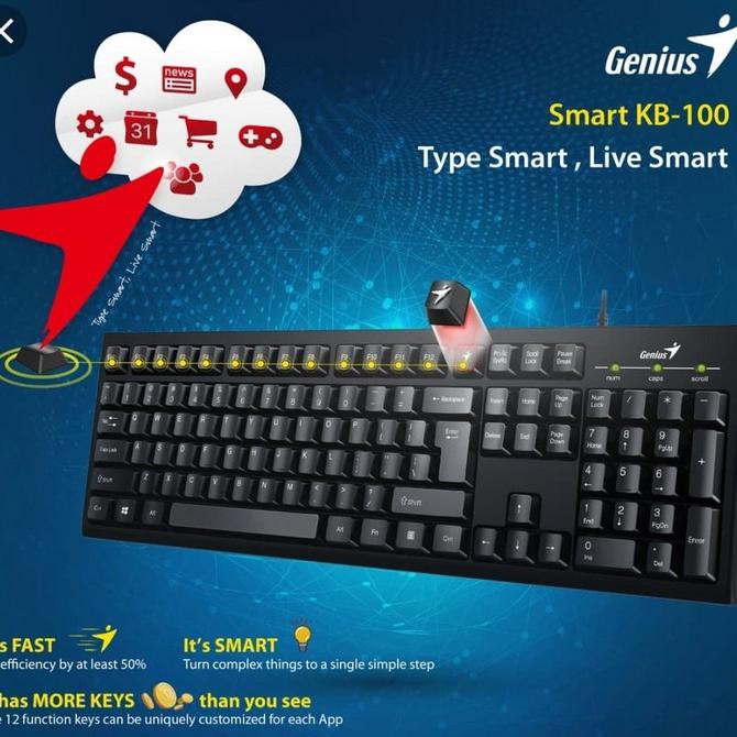 Bộ Bàn Phím Genius Kb 100 + Chuột Dx 125 Usb