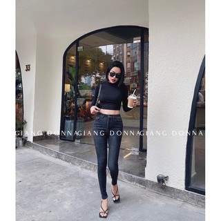 [GENMANY] Quần jean nữ lưng cao co dãn