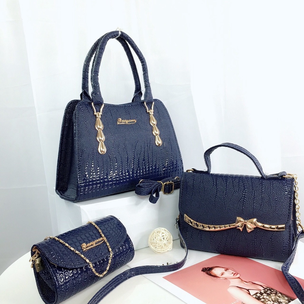 Túi xách nữ giá rẻ đeo chéo thời trang công sở,combo 3 cái túi xách trung niên