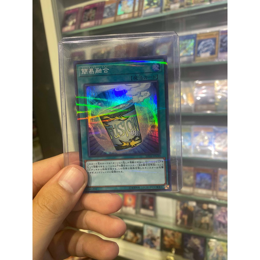 Lá bài thẻ bài Yugioh Instant Fusion - Super Rare - Tặng bọc bài nhựa bảo quản