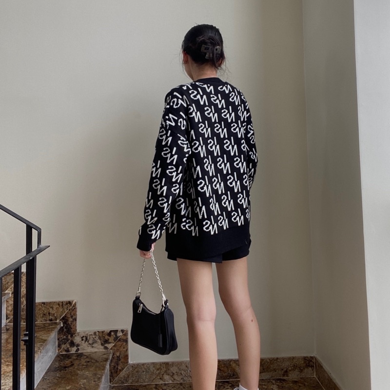 Áo Cardigan oversize unisex , áo khoác len nữ INS