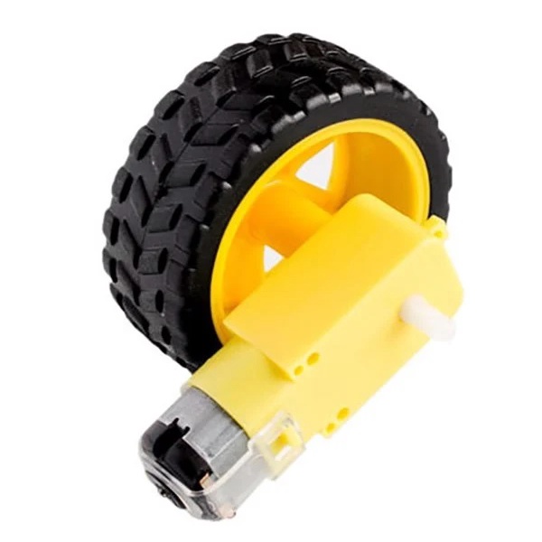 Động cơ DC giảm tốc vàng và bánh xe