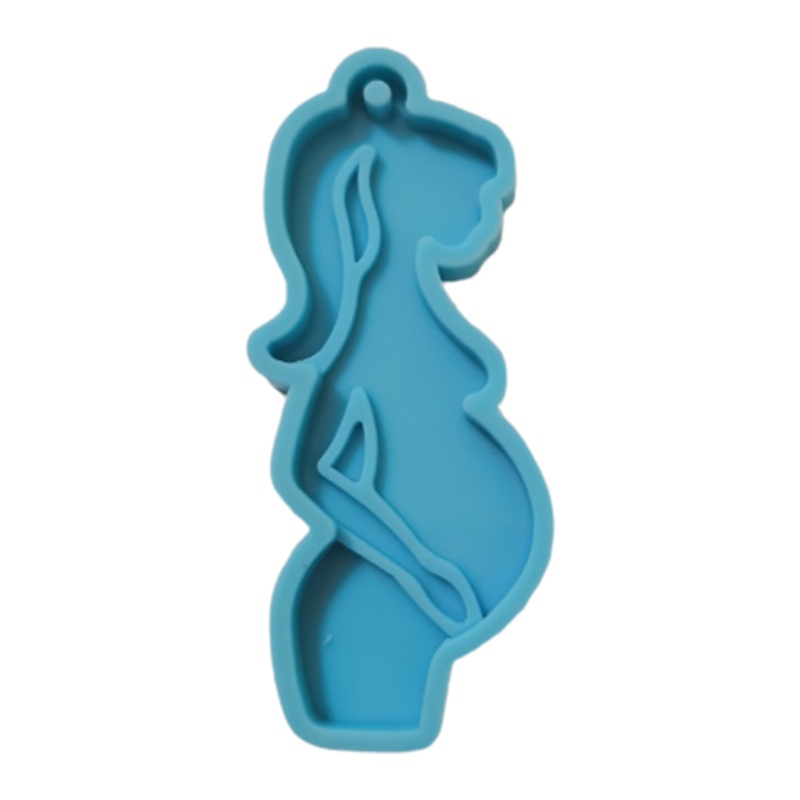 Khuôn Làm Móc Khóa Bằng Nhựa Resin Hình Phụ Nữ Mang Thai