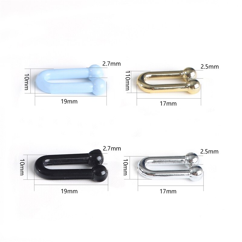 Mắt xích acrylic hình chữ U nhiều màu sắc dùng làm vòng tay / dây chuyền