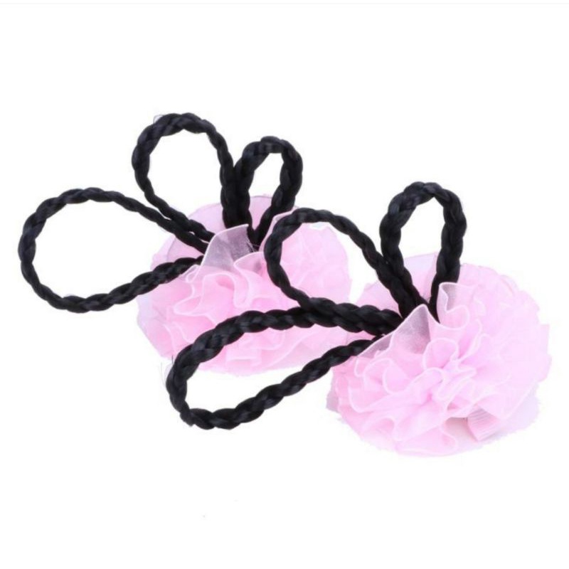 Combo 2 kẹp tóc búi nơ cổ trang cho bé