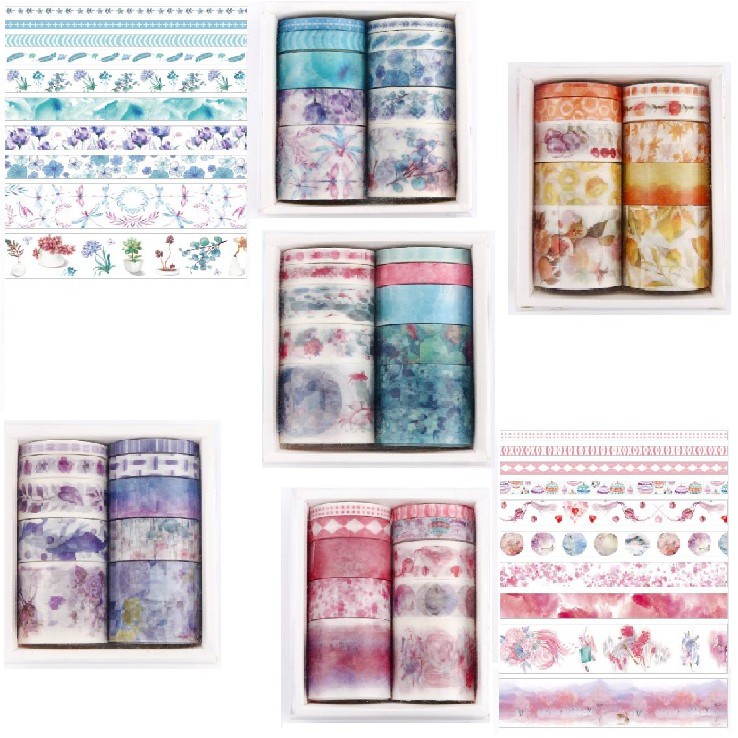 Washi Tape | Set 10 Cuộn Băng Keo Theo Chủ Đề