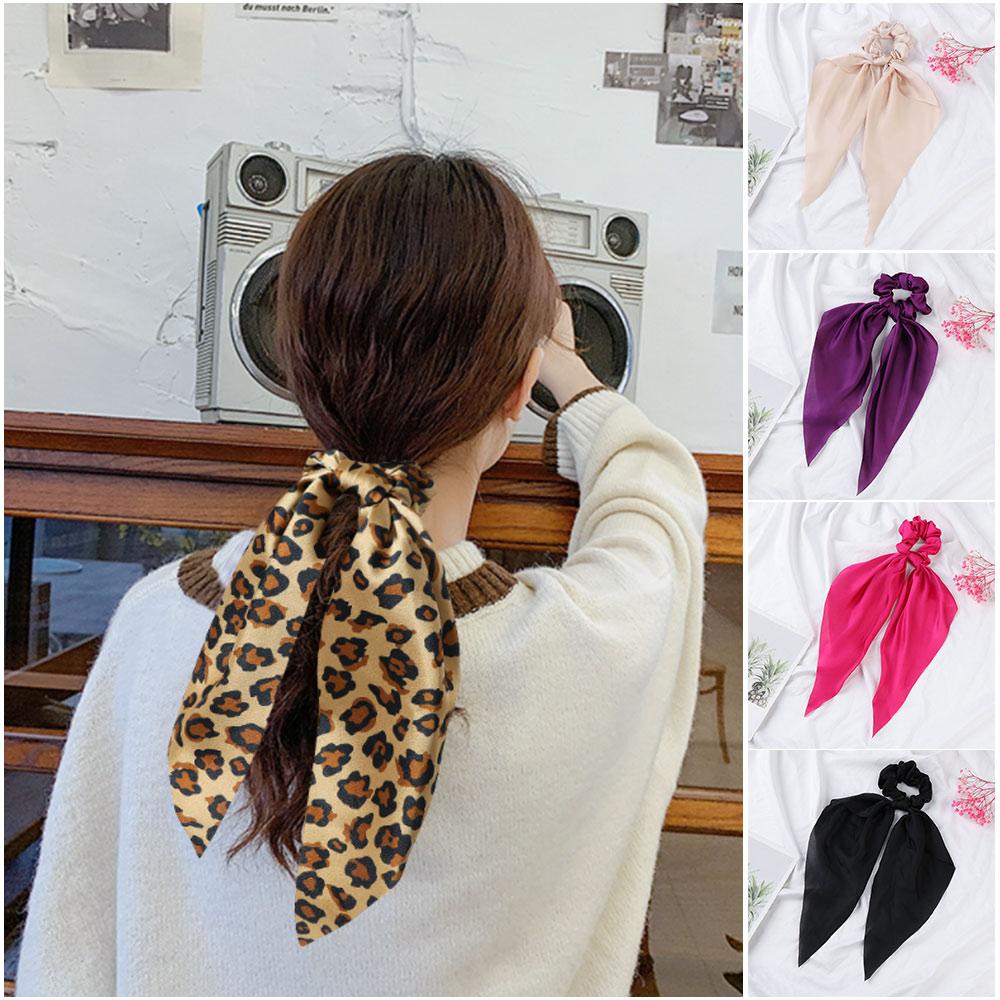 Dây Cột Tóc Ruy Băng Satin Dài In Hoa Phong Cách Boho