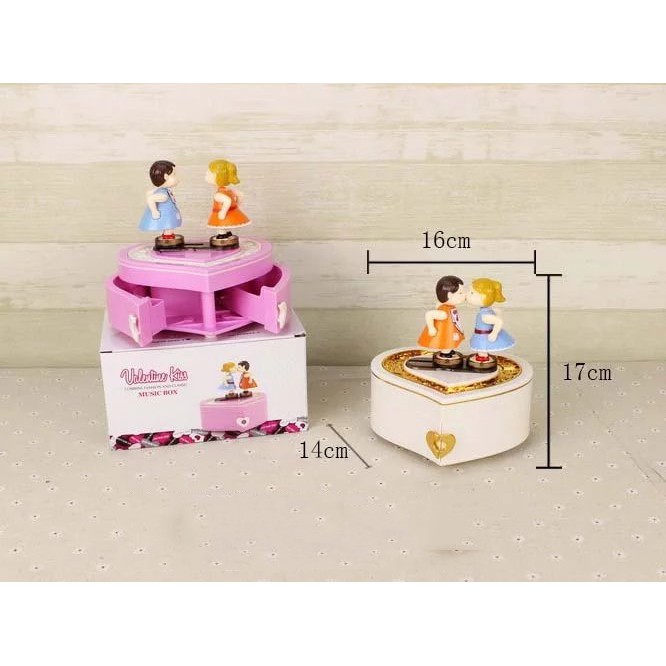 QUÀ TẶNG BẠN GÁI HỘP NHẠC ĐÔI TÌNH NHÂN