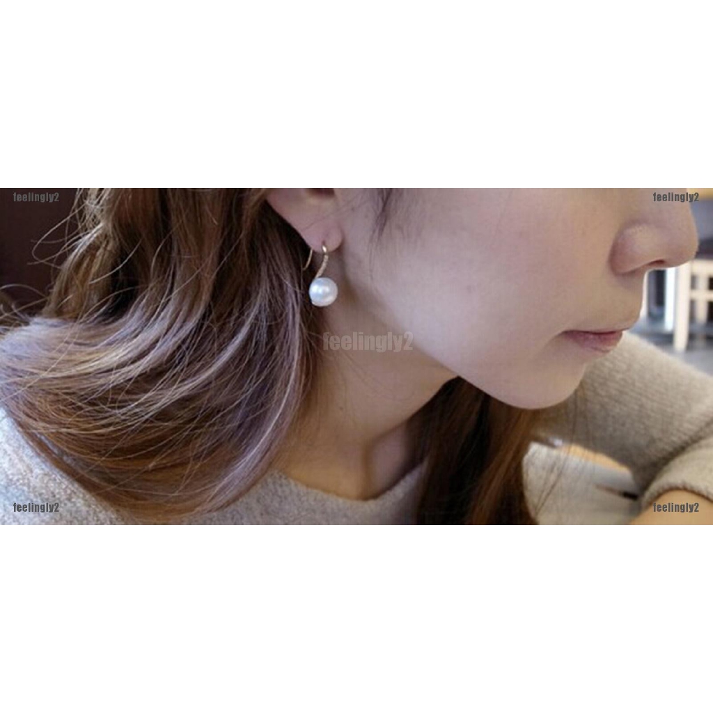 ❤Mặt Trời❤ Khuyên Tai Ngọc Trai Thời Trang Chữ L