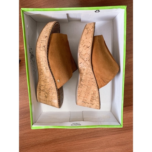 DÉP NỮ SAM EDELMAN RANGER WEDGE SANDANL BROWN SUEDE SIZE 38
