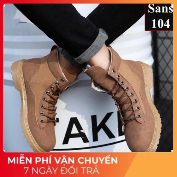 G [RẺ VÔ ĐỊCH] [SIÊU PHƯỢT] Giày Cao Cổ Unisex Da Lộn Da Thường Sans Shop Sans104 ️🥇 mới 2020Az1