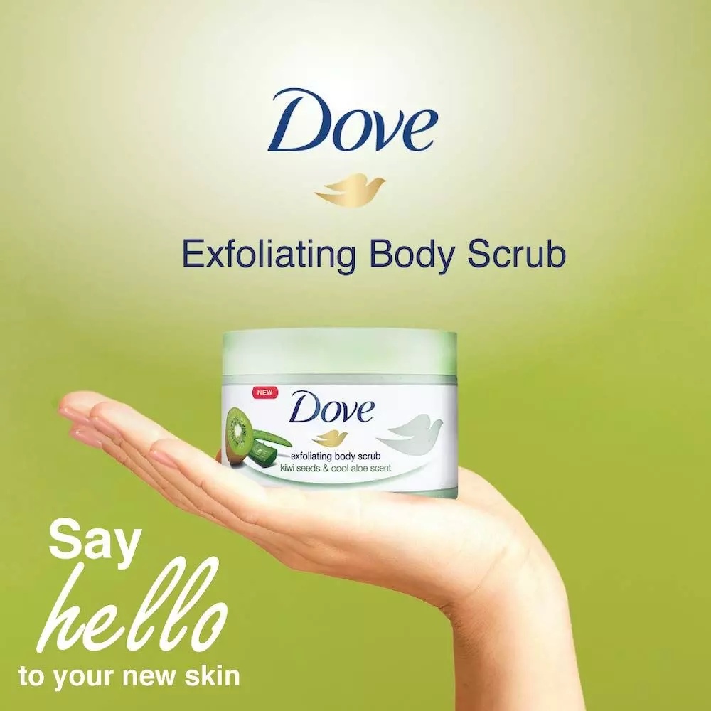 Kem Tẩy Tế Bào Chết Toàn Thân Hương Kiwi &amp; Nha Đam Dove Exfoliating Body Polish Kiwi Seeds &amp; Cool Aloe 50gr