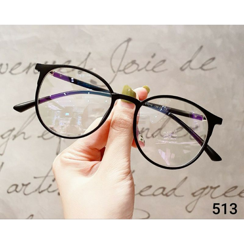 Gọng Kính Nhựa Dẻo 513 - đã lắp sẵn tròng kính 0 độ