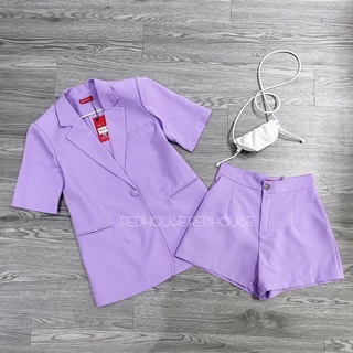 set blazer cộc tay + quần đùi