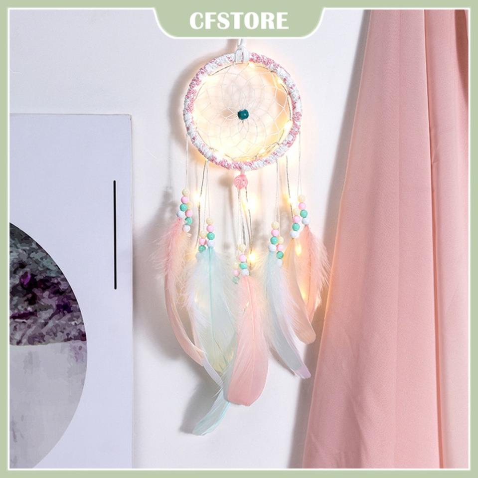 Dreamcatcher handmade có đèn LED sáng tạo phong cách Trung Hoa dành cho treo trang trí