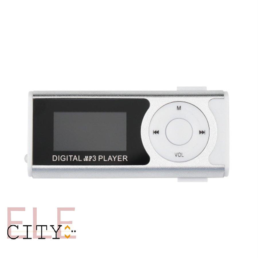 Máy Nghe Nhạc Mp3 Mini Màn Hình Lcd Hỗ Trợ Thẻ Tf 16gb Có Kẹp Tiện Dụng