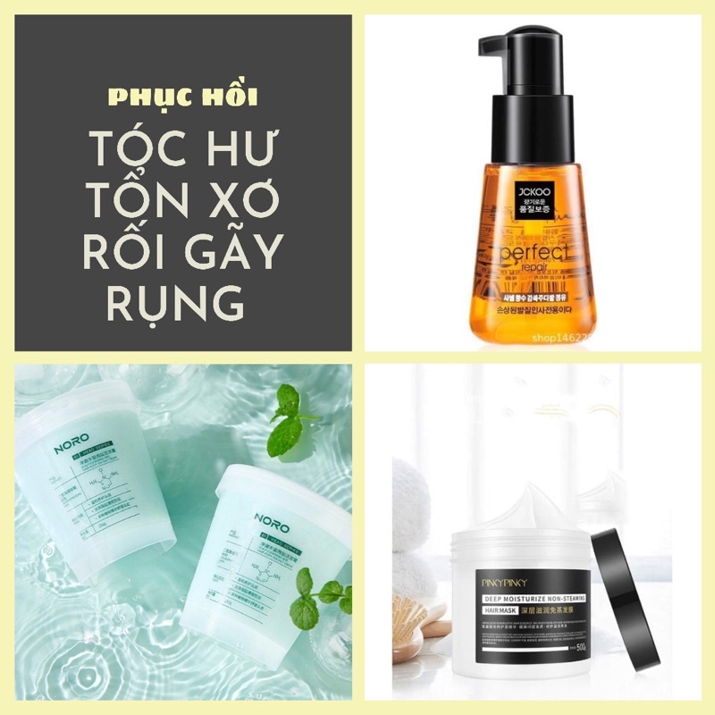 Combo 3 món ủ dưỡng tẩy da chết  và Phục hồi tóc hư tổn xơ tối gãy rụng