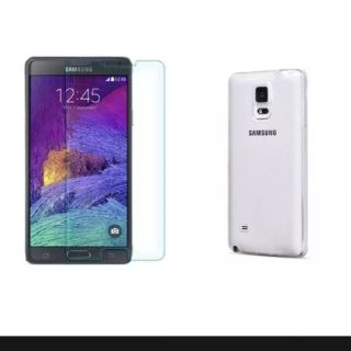 Combo bộ 2 kính cường lực Samsung Note 4 Tặng ốp dẻo