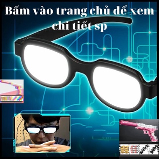 Kính conan đèn led phát sáng tích điện + đồ chơi glock m1911