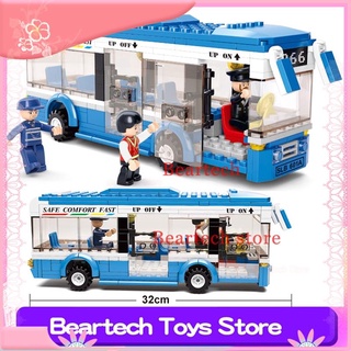 [ĐƯỢC CHỌN MẪU] Mô hình lego xe buýt thành phố Sluban 0330 sinh động làm đồ chơi giáo dục bé