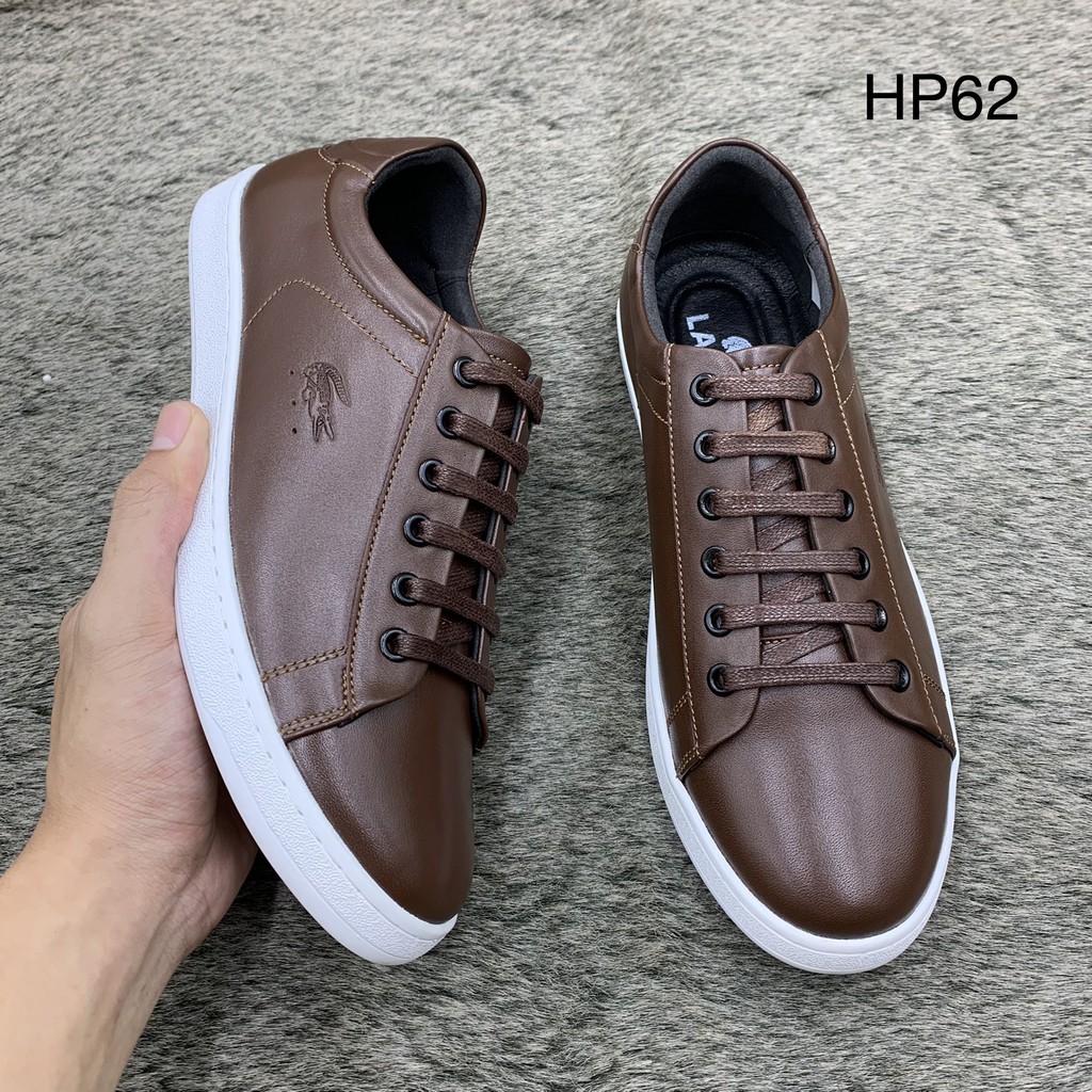 Giầy thể thao/sneaker nam da bò thật in logo Casau