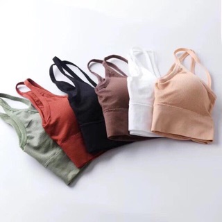 Áo bra gân cổ tim