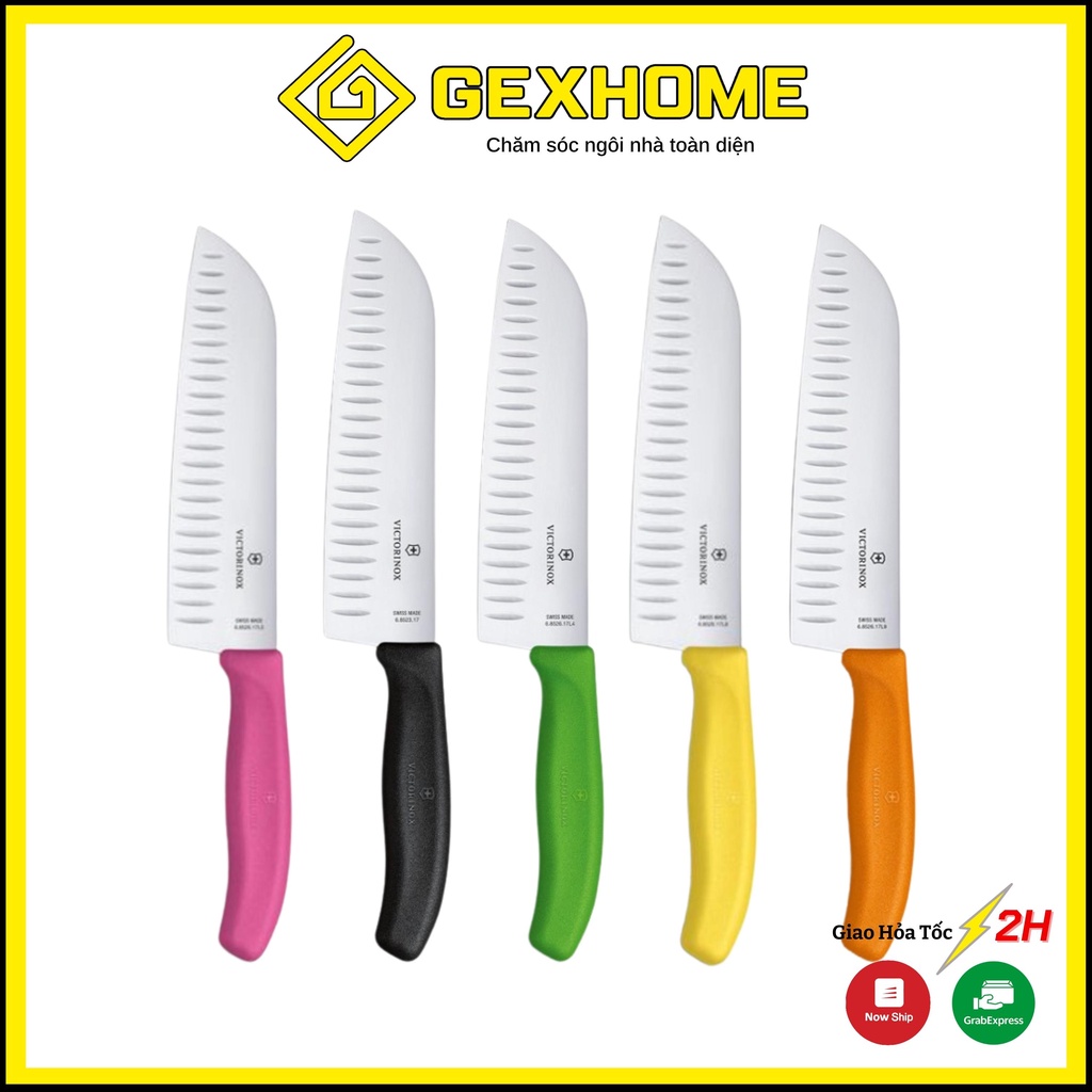 Dao bếp Victorinox Santoku 17cm cạnh sáo cán nhựa [Thụy Sỹ]