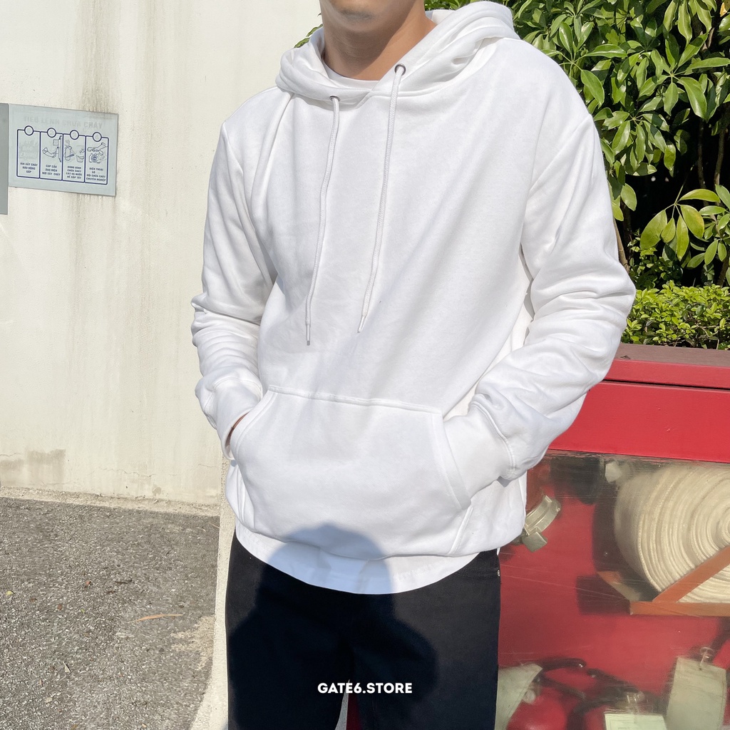 Áo Hoodie Nam streetstyle 4 màu trơn, áo nỉ dài tay có mũ basic dáng regular fit kiểu Hàn Quốc GATE6 - #4720