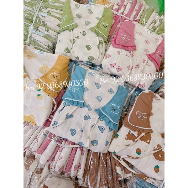 Bộ pijama mặc bầu và sau sinh, Bộ mặc nhà cho bà bầu và sau sinh áo dài quần dài