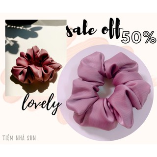 [Hàng Độc Quyền] Cột Tóc Vải Scrunchies độc quyền lụa mango óng ánh