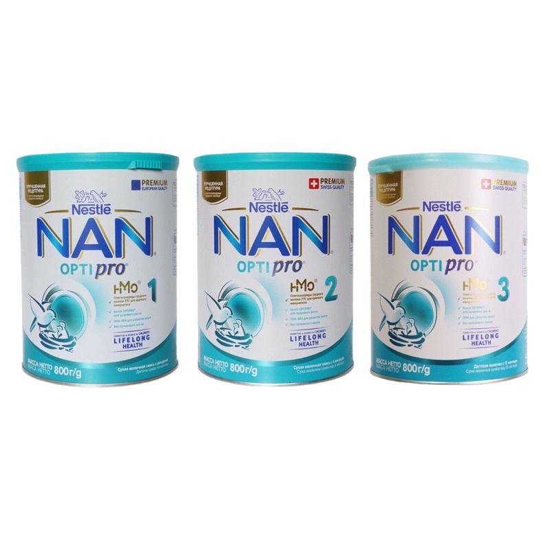 [Chính hãng]  Sữa Nan optipro HMO cho bé của Nga số 1,2,3 mẫu mới 800g - Date mới
