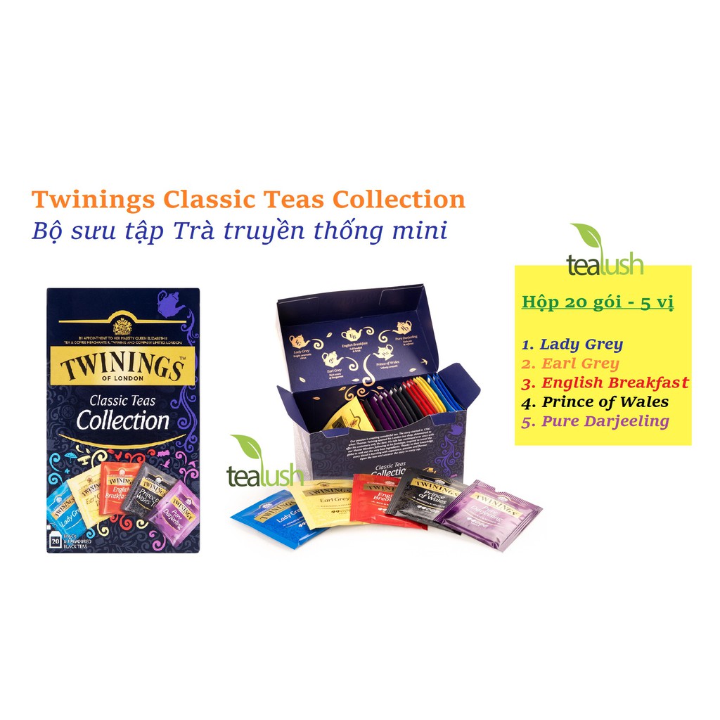 BST TRÀ TWININGS MINI 5 VỊ TRUYỀN THỐNG 20 GÓI