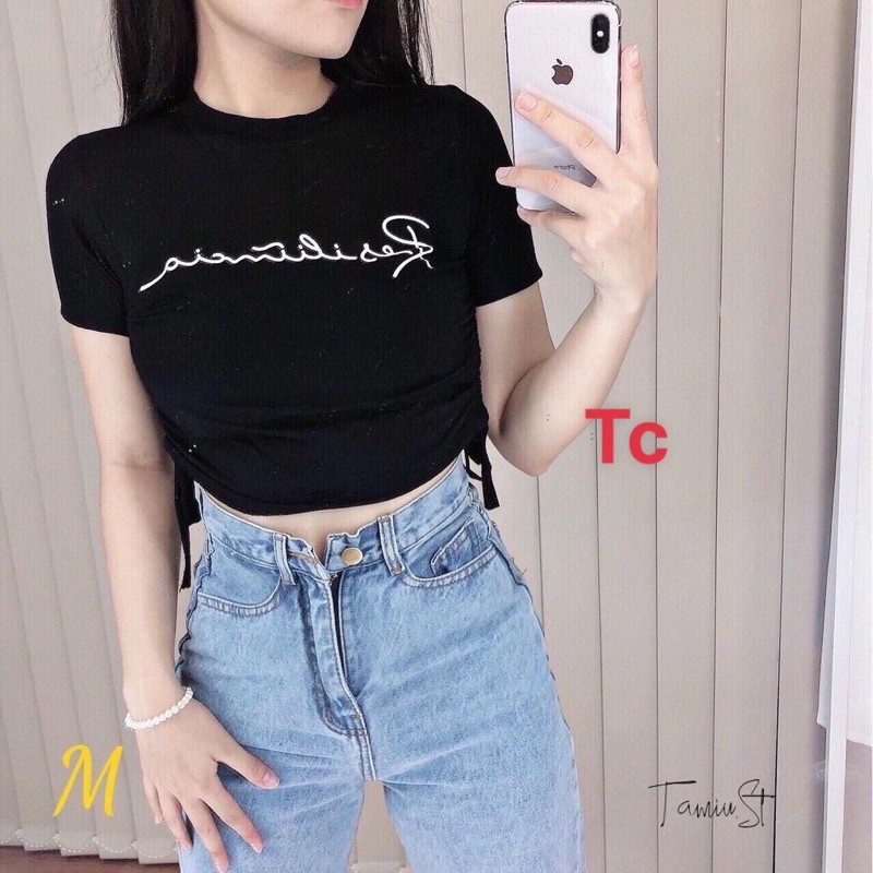 áo croptop rút dây chữ ngực | BigBuy360 - bigbuy360.vn