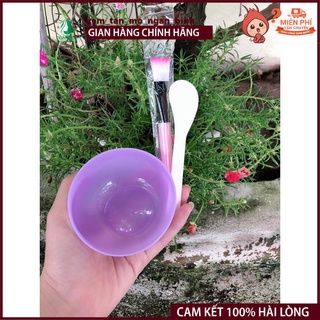 Bộ 3 món ( chén+cọ+que trộn) chén trộn mặt nạ,bộ bát trộn mặt nạ
