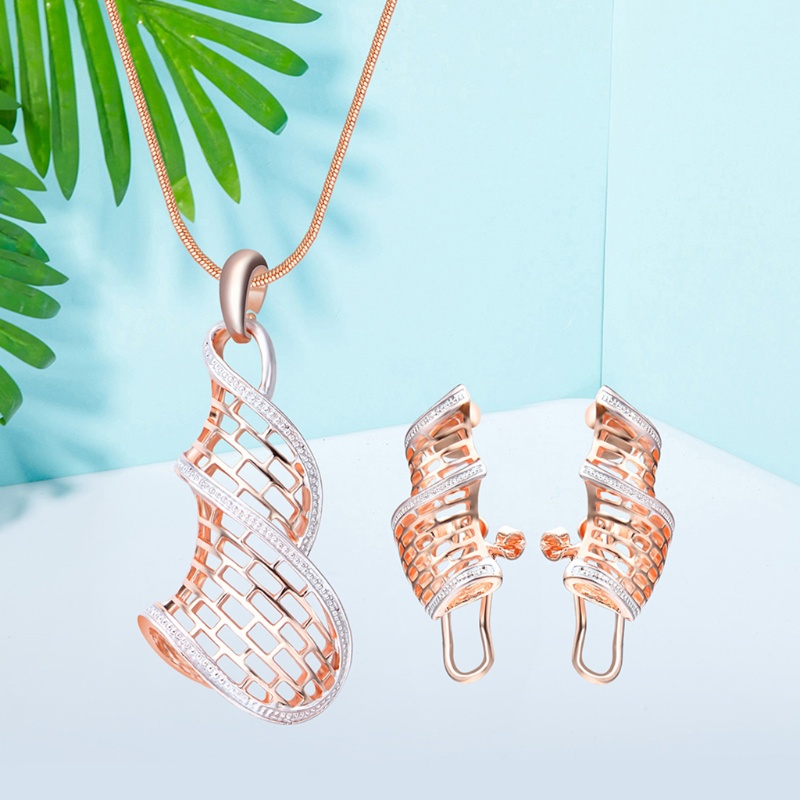 1 Bộ Vòng cổ Và Bông Tai Thời Trang Cho Cô Dâu