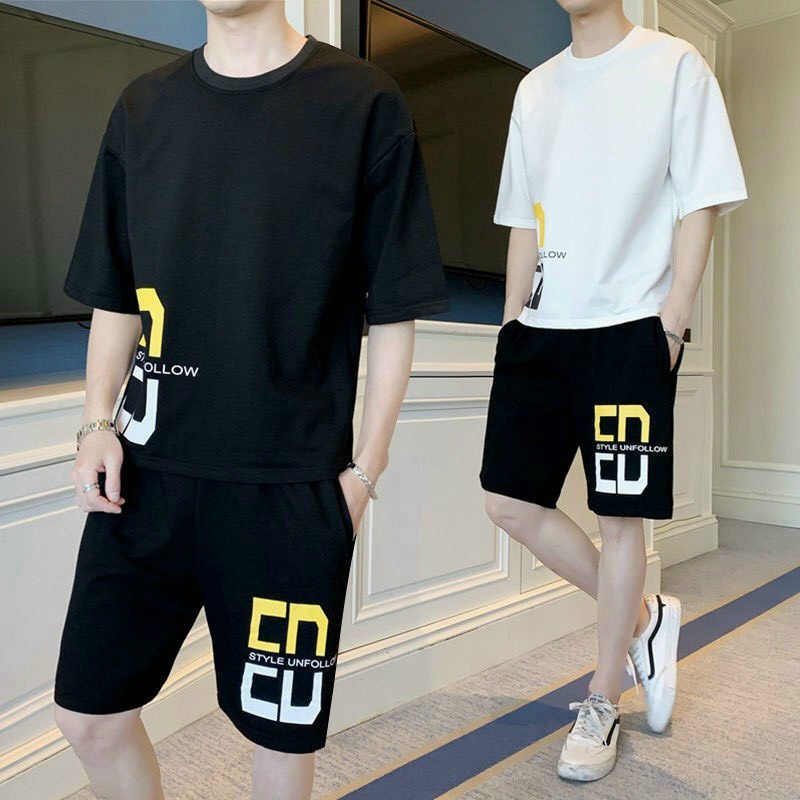 Đồ bộ nam ED chất thun cao cấp Unisex bigsize nam nữ mặc nhà ngủ, thể thao tập gym gồm áo thun và quần short đùi siêu má