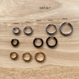 Khuyên Tai Tròn Basic Inox dày 2mm