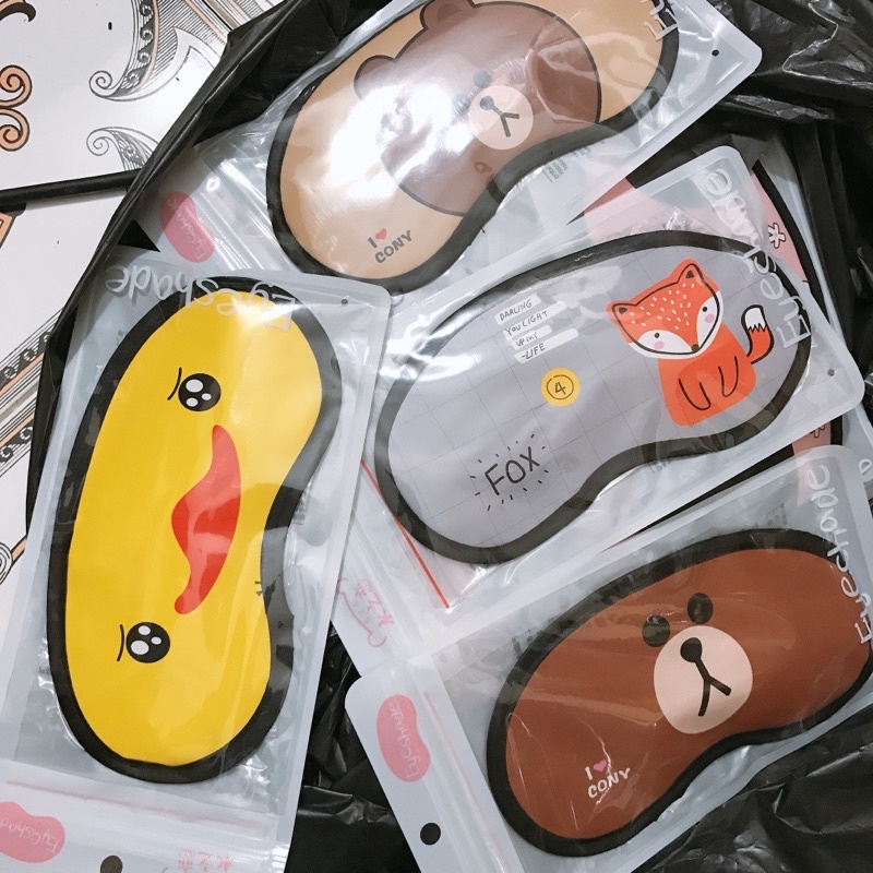 Bịt mắt ngủ có túi nước  loại đẹp cute dễ thương