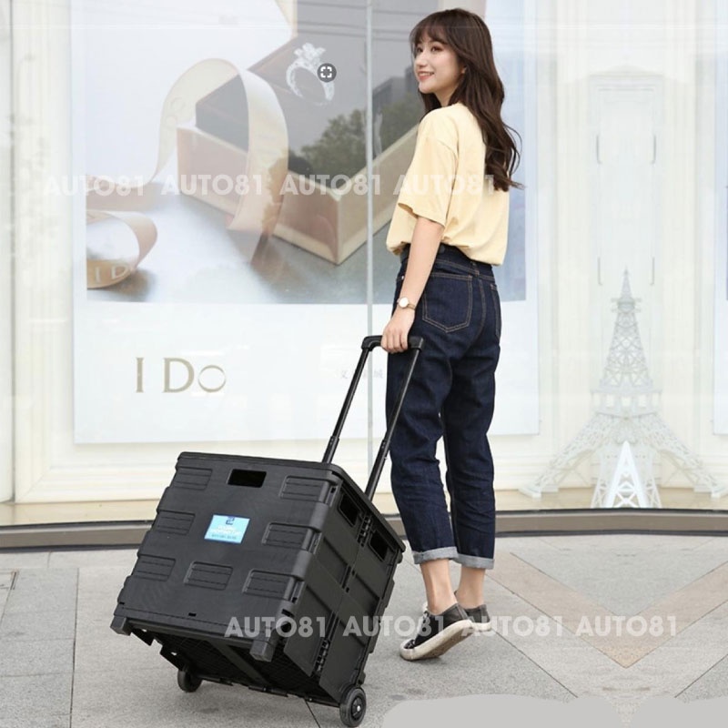 Thùng đựng đồ có bánh xe gấp gọn, hộp nhựa đựng đồ xếp gọn có bánh xe và tay kéo