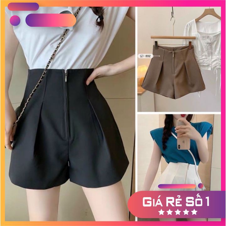 [SIÊU HOT] Quần Short Cạp Cao, Quần Đùi Cạp Khoá Đẹp M622