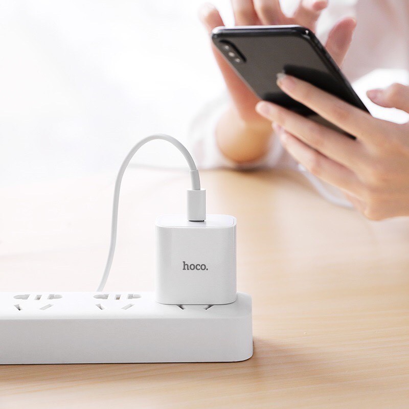 Bộ Sạc Nhanh 18W Hoco C76 Dành Cho IP12,12Mini,12Pro,12Pro Max,tablet táo,laptop táo- Chuẩn TypeC to