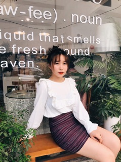 Chân váy thổ cẩm tím