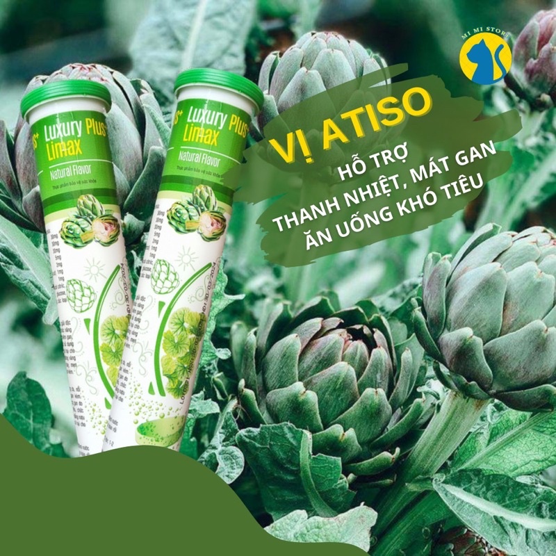 C Sủi Atiso Râu Ngô Rau Má Mát Gan Thanh Nhiệt Multivitamin Luxury Plus - tuýp 20 viên