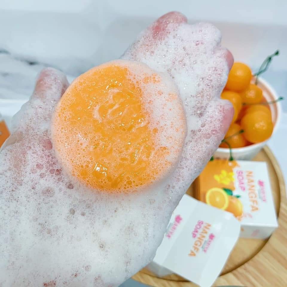 01 Cục Xà Bông Cam NANGFA SOAP ARiYA Skincare Thái Lan 70gram