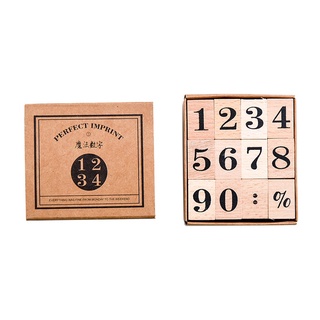 Set con dấu gỗ in chữ cái tiếng anh phong cách vintage cổ điển