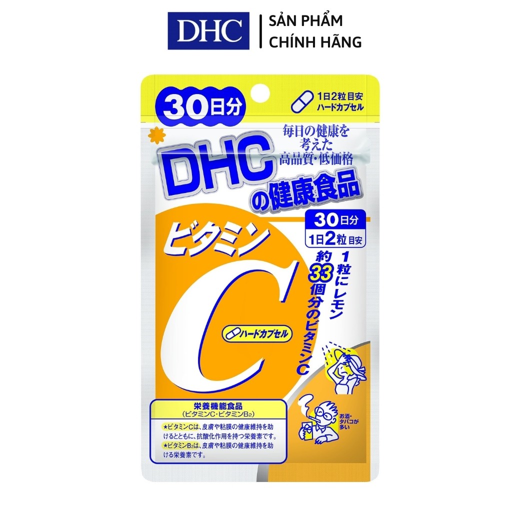 Viên uống bổ sung vitamin c DHC Nhật Bản đẹp da, mờ thâm, sáng da, trẻ hóa gói 60v