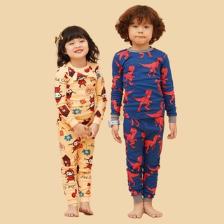 Bộ đồ cotton dài thu đông cho bé trai, bé gái của Unifriend Hàn Quốc UT01